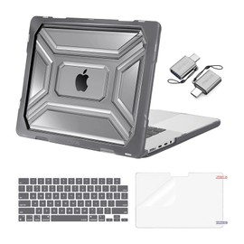 MOSISO Compatible with MacBook Pro 16 inch Case 2025 2024 2023 2022 2021 M4 M3 M2 M1 A3403 A3186 A2991 A2780 A2485, Heavy Duty Hard Case with TPU Bumper&Keyboard Cover&Screen Film&Type C, Gray