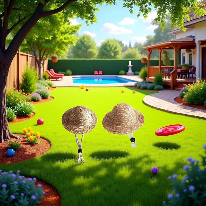 2Pc Novelty Summer Adjustable Pet Dog Outdoor Straw Hat Puppy