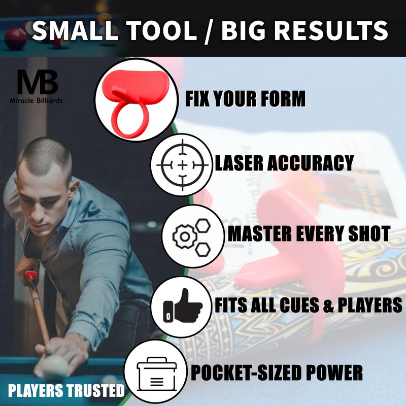 Professional Billiards Training Aids Ring, Improve Pool Skills Perfect for