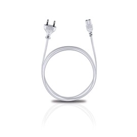 Oehlbach connection cable [1x Euro-plug - 1x Kleingeräte-female C7] 3 m white Powercord C 7