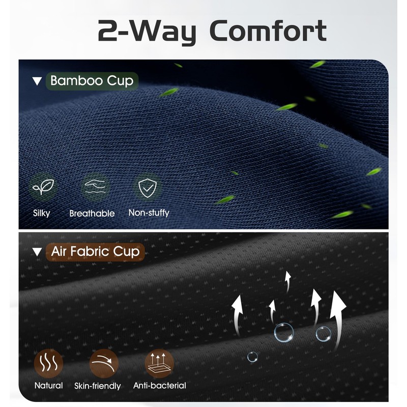 AHUIARGY Bluetooth Sleep Mask with 2 Removable 3D Contoured Cup,