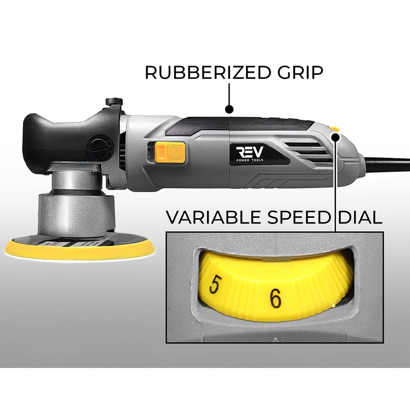 VViViD REV Random Orbit Buffer & Polisher, Paint-Safe, 2000-6400rpm, with
