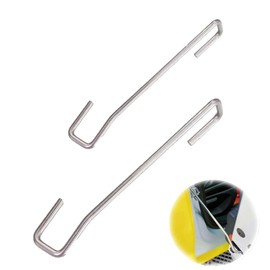 HUIKKJP Car Door Stopper with Door Lock Function, Compatible with Back Doors and Rear Gates, Half Opening, Ventilation, Sleeping in Car, Bone Bar, Outdoor, 7.1 + 9.1 inches (18 + 23 cm), Set of 2