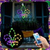 Rossesay 2 Pcs Mardi Gras Window Lights Mardi Gras Window