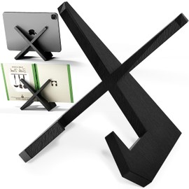  Recipe Book Stand for Cookbook, Wooden Kitchen iPad and Book Holder for Display Stand, Cook Book Stand for Reading Hands Free