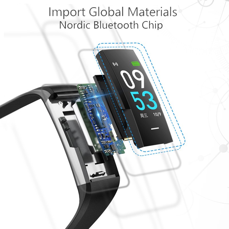 T10 Silicone Watchband Touching Control Smart Bracelet Intelligent Heart Rate