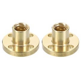 QUARKZMAN Pack of 2 Tr8 x 4 Lead Screw Brass Nut, Trapezoidal Thread Nut Linear Screw Thread Acme Thread Screw that Replaces Brass Nut (2 mm Pitch 2 Start, 4 mm Feed)