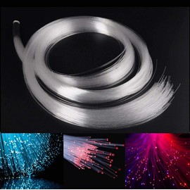 AZIMOM PMMA Plastic 100pcs 0.03in9.8ft End Glow Fiber Optic Cable Strands Roll for Star Sky Ceiling All Kind LED Light Engine Driver