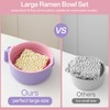 Large Ramen Bowl Set, Microwave Noodle Pasta Cooker with Lid