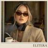 ELITERA Retro Oval Polarized Sunglasses for Womens:Men Cat Eye Trendy