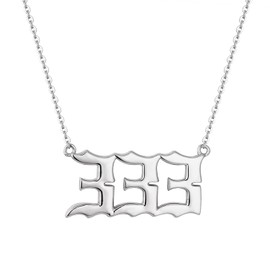 LQXY 333 Angel Number Necklace sterling silver for Women, 333 Necklace