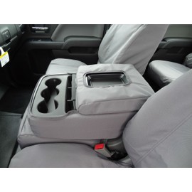 Durafit Seat Covers, Gray Endura for 2014-2020 Chevy Silverado Front 40/20/40 Split Bench Seat with Opening Center Console and Non Opening 20 Section Seat Bottom. Has Side Impact airbags in seat.