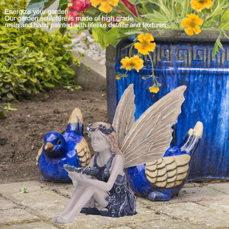 Garden Sunflower Fairy Statue Mythical Fairy Statue Beautiful Angel Sculpture