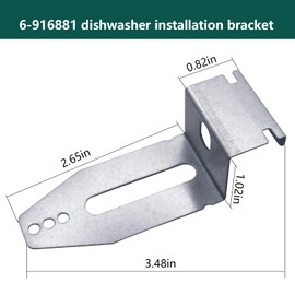 2 PCS 6-916881 Dishwasher Mounting Bracket Replacement For Whirlpool
