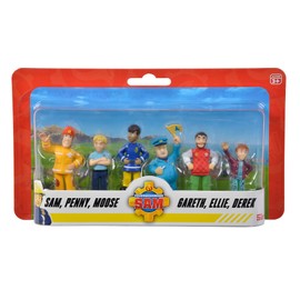 Simba 109252538 Fireman Sam Figures Set, 6 Pieces, 2 Assorted, Only One Version Delivered, 5-7 cm Toy Figures, from 3 Years