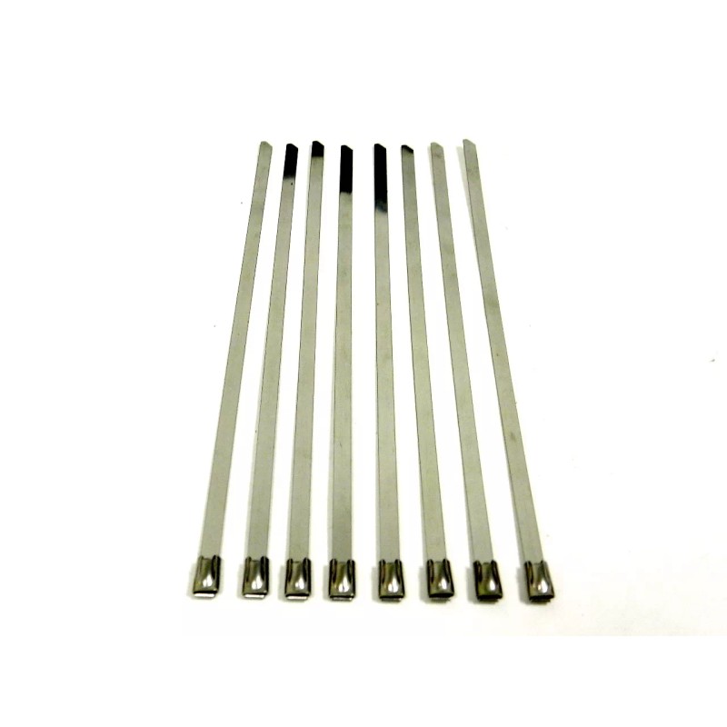 Unbranded QTY 4 8" UNIVERSAL STAINLESS STEEL ZIP TIE CABLE