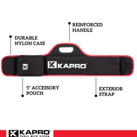 Kapro - CASE-48 Carrying Case - Storage Bag for Levels - Durable Nylon Carry Case - With Plastic Handle and Zippered Accessory Pouch - Fits 48 Inch Levels