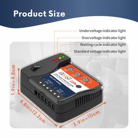 BXST Wiring Voltage and Brownout Surge Protector for Refrigerator TV 4400W Appliance AIR Conditioning Inverter Mini Split Adjustable Over/Under and Delay Time Voltage 20A 220V 140J