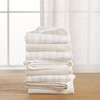 KitchenAid Chambray Stripe Kitchen Towels 8-Pack, Absorbent 100% Woven Cotton,