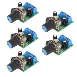 5Pcs LM386 0.5W-10W Mini Power Amplifier Board,Audio Amplifier Module DC 3-12V Sound Power Amplifier Module for Speakers with Power Indicator Light