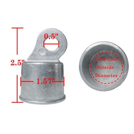 Chain Link Fence Rail End, Top Rail End, Aluminium Rail End,Fence Top Rail End,Use for 1-3/8" Outside Diameter Top Rail Pipe 6pcs
