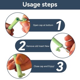 Chewable Breather Quit, Chewable Essential Oil Breath Stick, Can do Aromatherapyt Any Time, Natural Focus, Bendable, Lightweight, for Adult Men and Women (Blue)