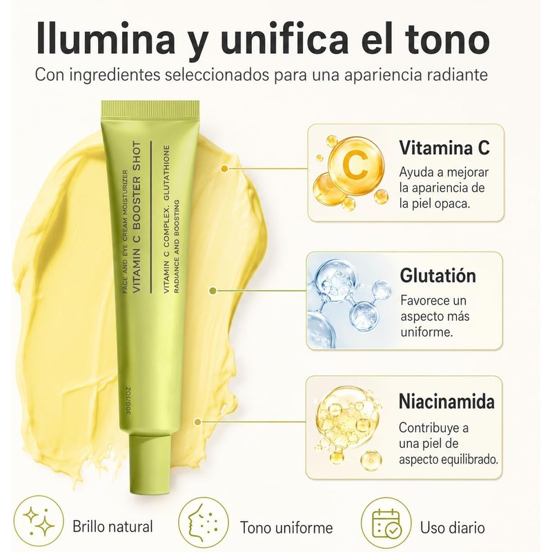 Sérum Facial Booster Shot de Vitamina C con Glutatión y