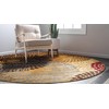 Unique Loom Barista Collection Modern Circular Contemporary Beige Round Rug