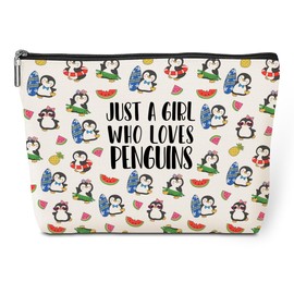 Cute Penguin Makeup Bag Penguin Gifts Penguins Party Favors Stuff Decor Funny Travel Toiletry Bag for Women Best Friends Girls Animal Penguins Lovers Daughter Sister Camping Birthday Christmas