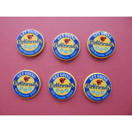 GSA Girl Scout 2004 Pinback Button Ladybug Get Going Girlfriends 1 1/4"
