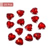 sourcing map 20Pcs Heart Sew on Rhinestone, 10x10mm Heart Crystal
