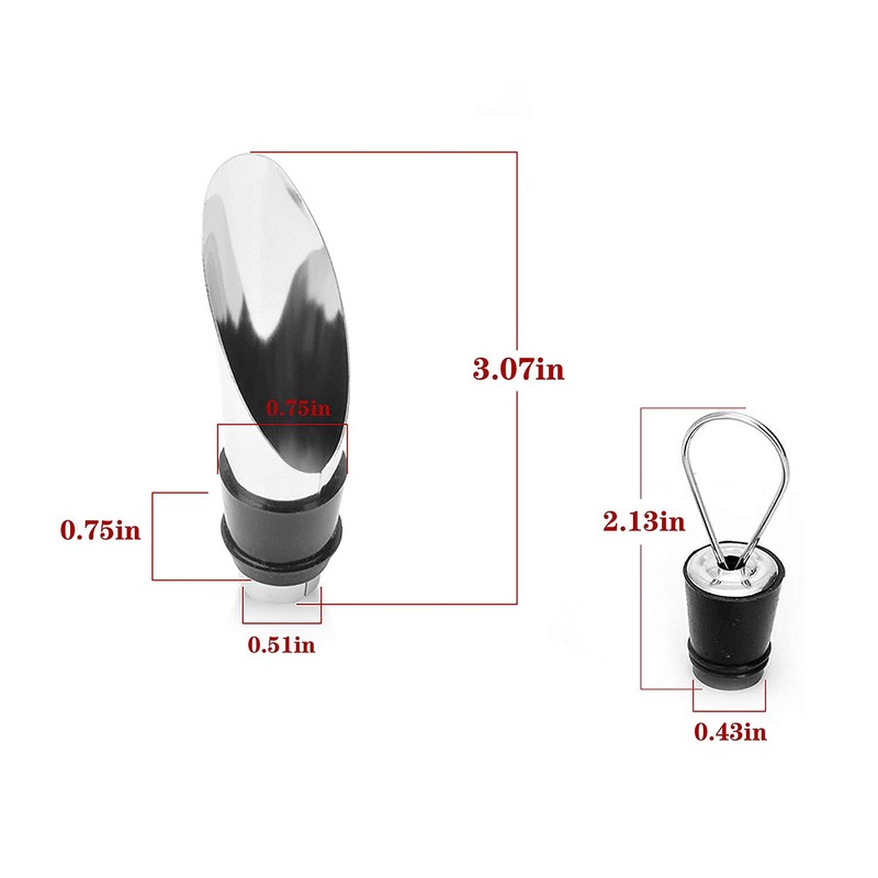 XLKJ Wine Pourer, Stainless Steel Decanter Pourer, Wine Pourer Gift