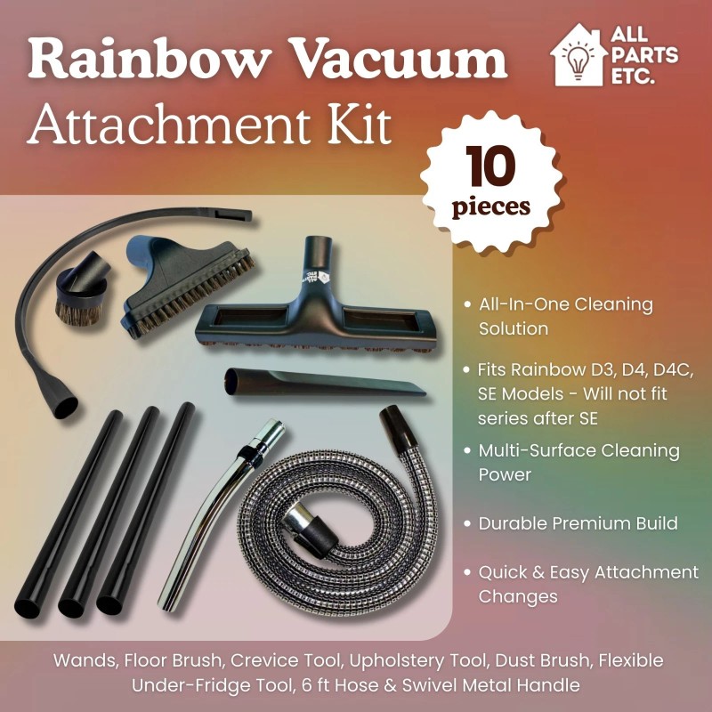 For Rainbow Rainbow Vacuum Attachment Kit 10-Pieces – Fits D3,