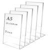 CYH A5 Acrylic Sign Holder, 5 Pcs Acrylic Poster Menu