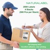 NATURALABEL 2000 Labels 4" x 6" Direct Thermal Labels, Fanfold