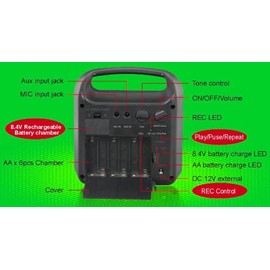 Hisonic HS110R Rechargeable & Portable Wireless PA System, Like Smaller HS120B