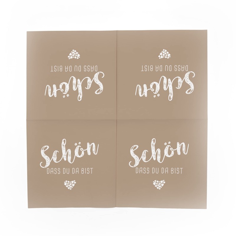 itenga Serviettes Schön dass du da bist 30 x 30