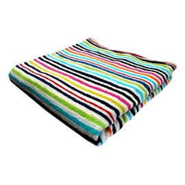 Space Fly Attractive Lining Big Size 450 GSM Soft and Cotton Bath Towels (Size: 29X58 Inch_Multi)