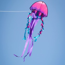 In the Breeze 3348 — 22" Jellyfish Dancing Dragon Kite — Easy Flying Single Line Kite