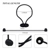 Tifanso Black Magnetic Curtain Tiebacks - 4pcs Curtain Tie Backs