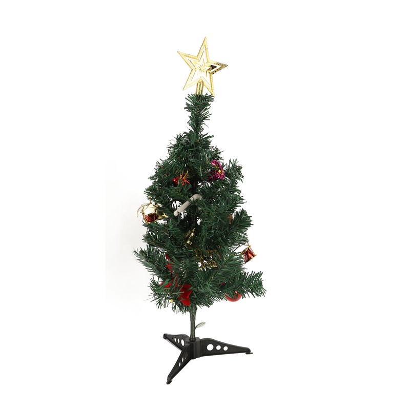 19.7inch Tabletop Christmas Tree Mini Artificial Decorated Christmas Tree Set