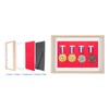 PATIKIL Medal Display Case, 4 Medal Display Frame Medal Shadow