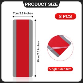 8 Piece Red Guided Reading Highlight Strips,Colored Overlay Bookmarks for Dyslexia, Visual Tracking, and Focus,Small Paragraph Size Rulers for Kids and Teachers