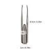 Light 2pcs Stainless Steel with LED Light, Makeup Eyelash Eyebrow
