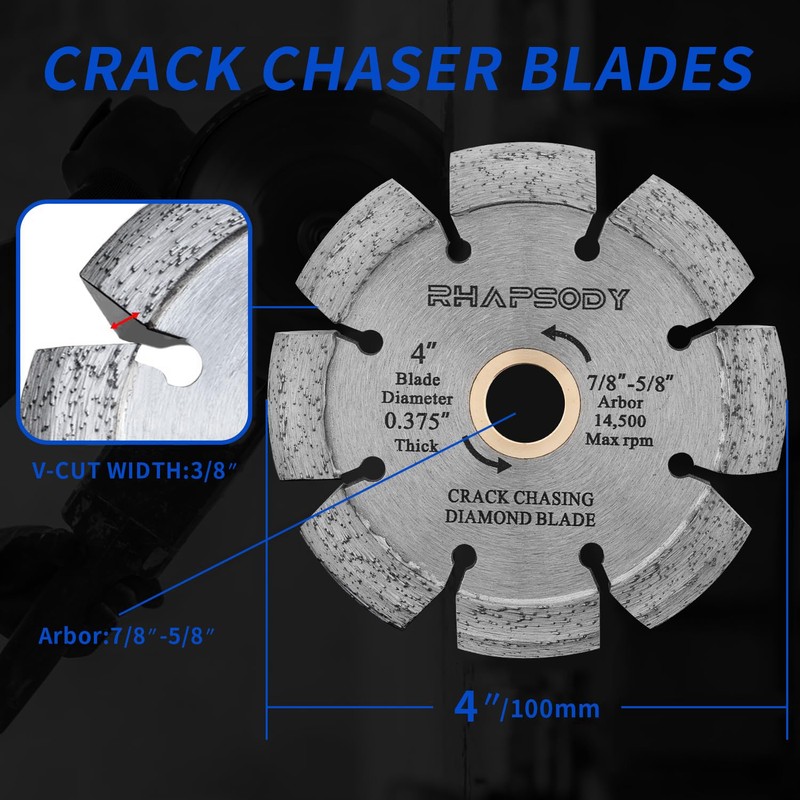 RHAPSODY 4" Diamond Crack Chaser Blades