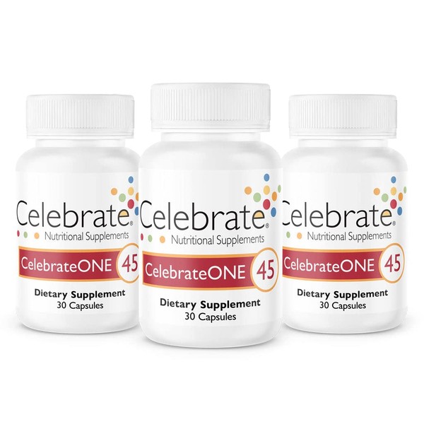 Celebrate Vitamins CelebrateONE 45 One Per Day Bariatric Multivitamin with Iron Capsules, 45 mg of Iron, for Sleeve Gastrectomy and Gastric Bypass Surgery Patients, 90 Count, 3 Month Supply