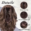 FESHFEN Ponytail Hair Pieces, Short Curly Wavy Hair Clip, Braid