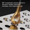 GUDINGHENG 4pcs Titanium Coated Countersink Chamfer Deburring Tool Set, High-Speed