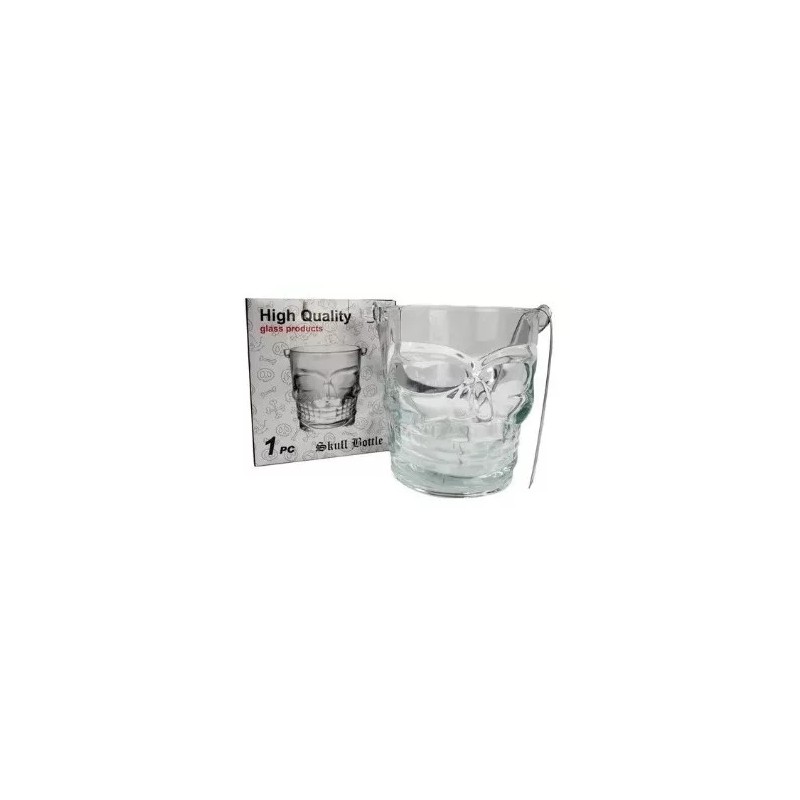 Quality Hielera De Cristal Craneo Calavera Con Pinzas 950ml