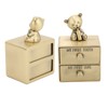 Tooth Box Metal Cute BearShape Storage Case with 2 Drawers